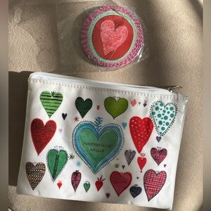 Fragonard Hearts Pouch with Compact Mirror
